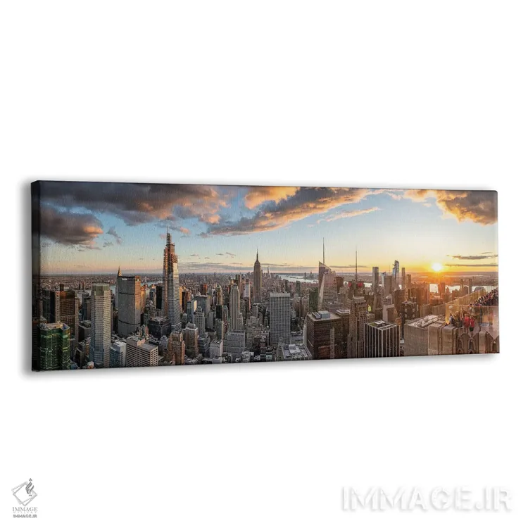 تابلو پانورامای خط افق منهتن اثر یان بکه - نمای پرسپکتیو محصول