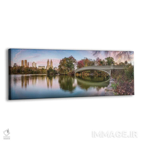 تابلو پانورامای سنترال پارک در طلوع آفتاب اثر یان بکه - نمای پرسپکتیو محصول