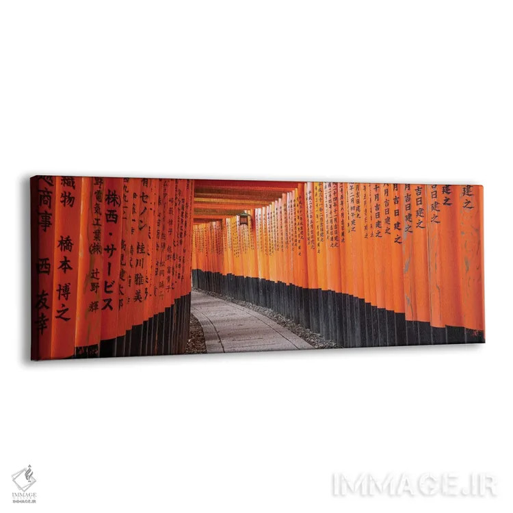 تابلو Kyoto, Japan,دروازههای قرمز توری در معبد فوشیمی ایناری تایشا، کیوتو، ژاپن اثر یان بکه - نمای پرسپکتیو محصول