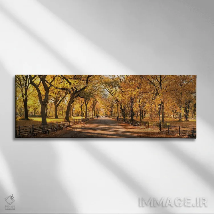 تابلو New York City, USA,منظره پانورامای سنترال پارک در پاییز، نیویورک، ایالات متحده آمریکا اثر یان بکه - نمای روبهرو روی دیوار