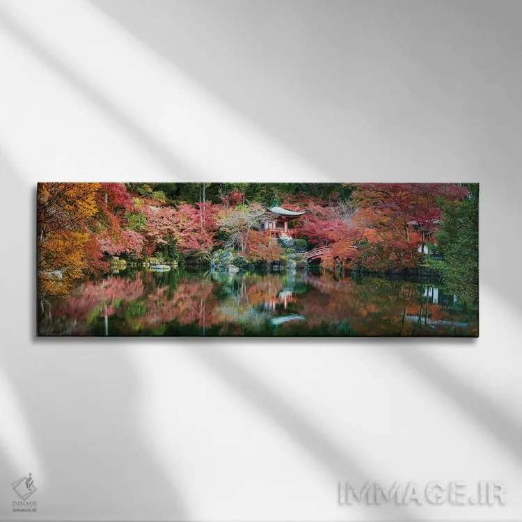 تابلو Kyoto, Japan,نمای پانورامی معبد دایگو-جی در پاییز، کیوتو، ژاپن اثر یان بکه - نمای روبهرو روی دیوار