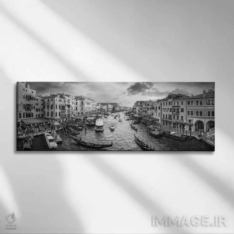 تابلو Venice, Italy,نمای پانورامی کانال بزرگ ونیز در غروب آفتاب، ایتالیا اثر یان بکه - نمای روبهرو روی دیوار