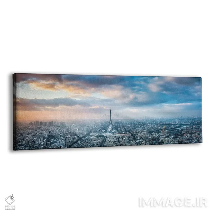 تابلو نمای هوایی از پاریس در زمستان اثر یان بکه - نمای پرسپکتیو محصول