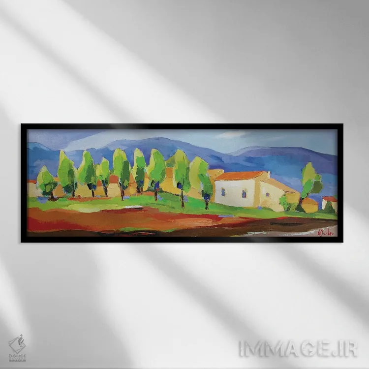 تابلو بهار در پروانس اثر ژان-نوئل لو ژونتر - نمای قابدار مشکی
