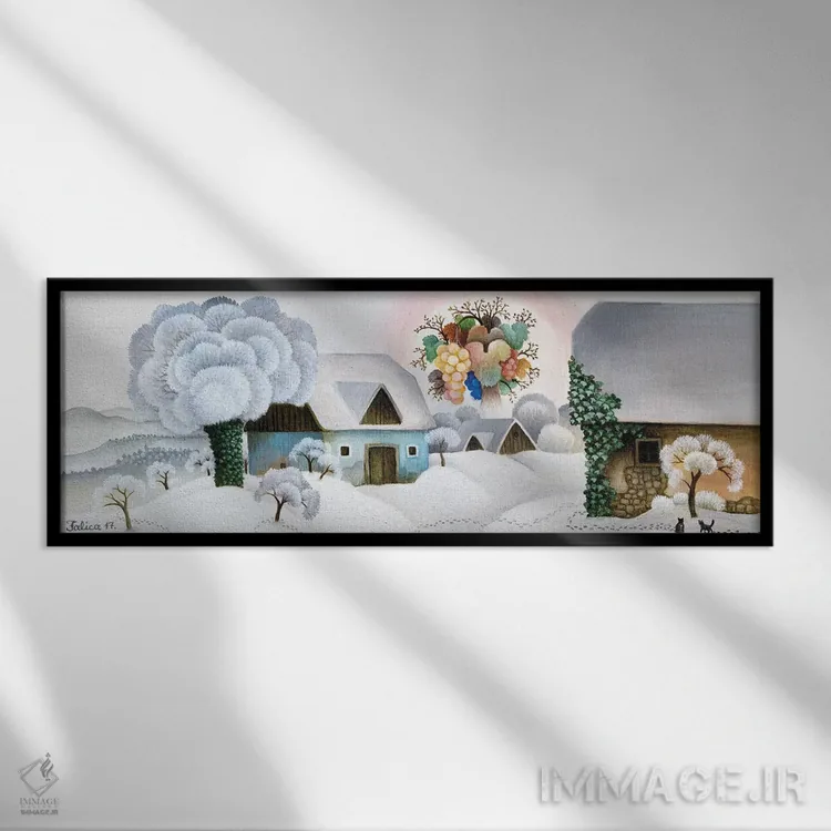تابلو خاطرات پاییز اثر جوسیپ فالیچا - نمای قابدار مشکی