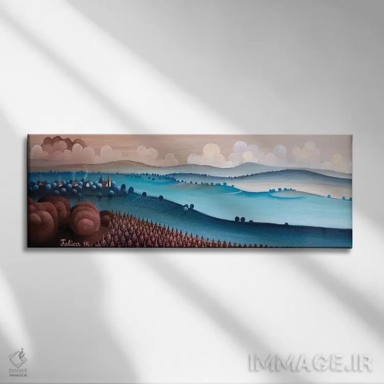 تابلو منظره گسترده اثر جوسیپ فالیچا - نمای روبهرو روی دیوار