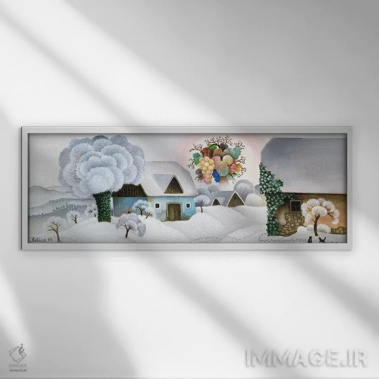 تابلو خاطرات پاییز اثر جوسیپ فالیچا - نمای قابدار سفید