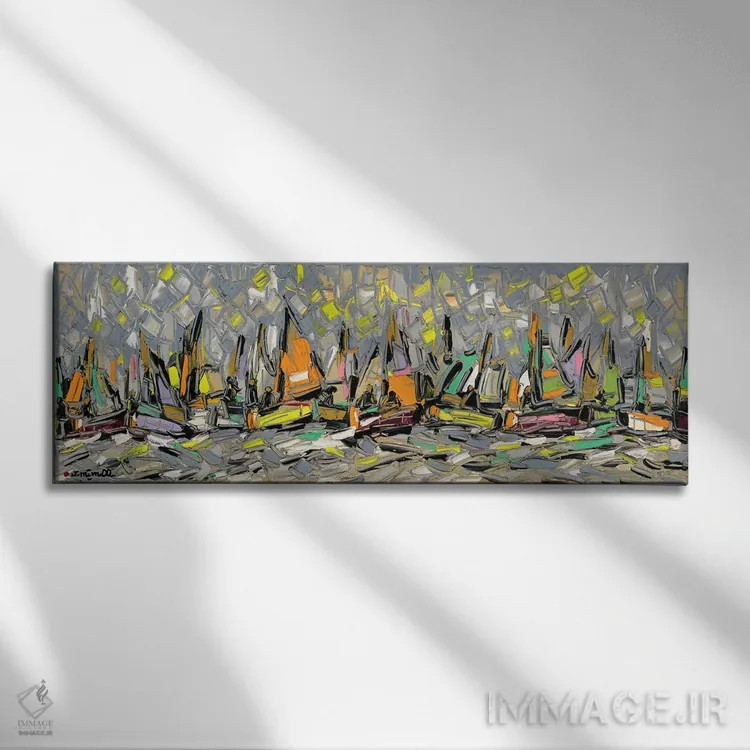 تابلو بادبانهای متحرک اثر یواخیم مکمیلان - نمای روبهرو روی دیوار