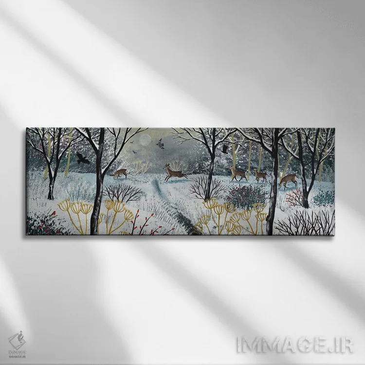 تابلو در سکوت برف اثر جو گراندی - نمای روبهرو روی دیوار