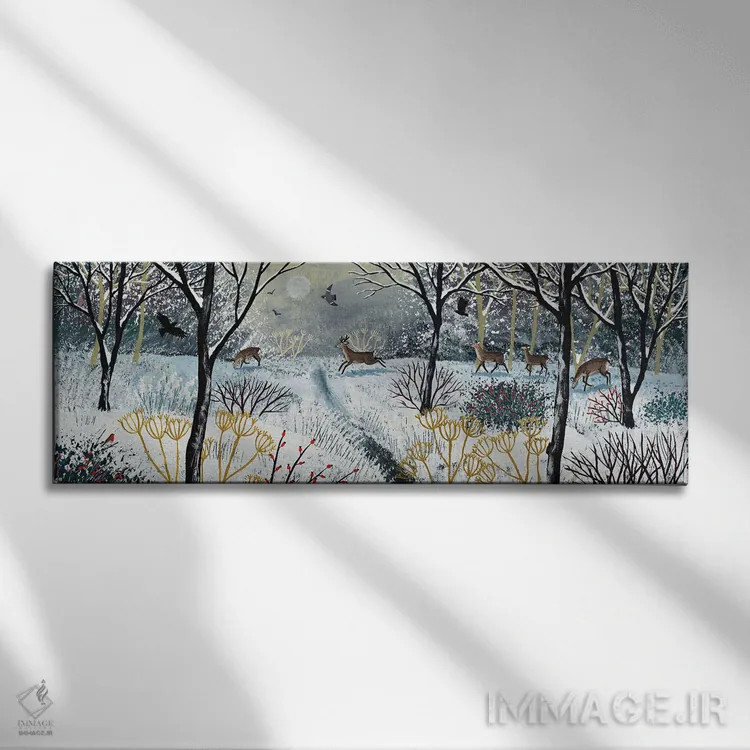 تابلو در سکوت برف اثر جو گراندی - نمای روبهرو روی دیوار