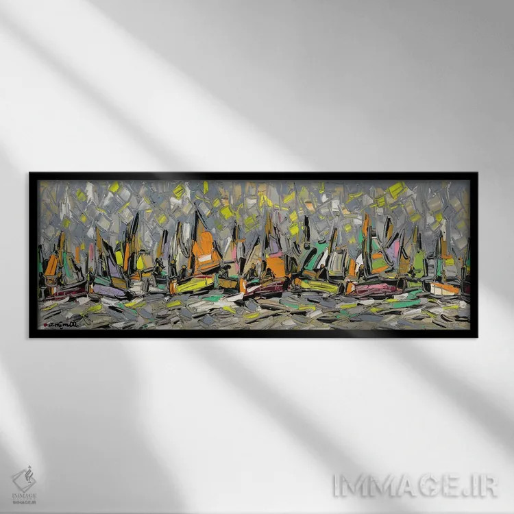 تابلو بادبانهای متحرک اثر یواخیم مکمیلان - نمای قابدار مشکی