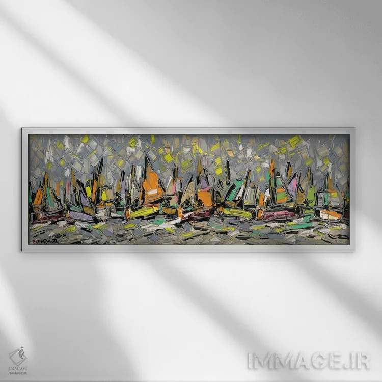 تابلو بادبانهای متحرک اثر یواخیم مکمیلان - نمای قابدار سفید