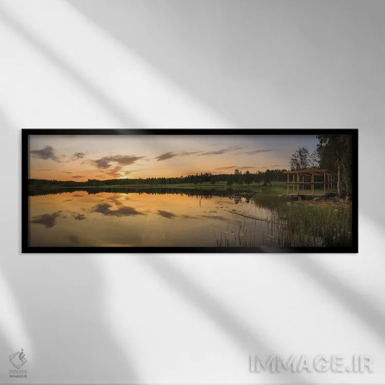 تابلو مه صبحگاهی اثر اندرز یورولف - نمای قابدار مشکی