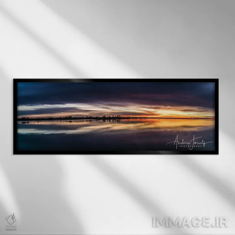 تابلو رویای غروب اثر اندرز یورولف - نمای قابدار مشکی