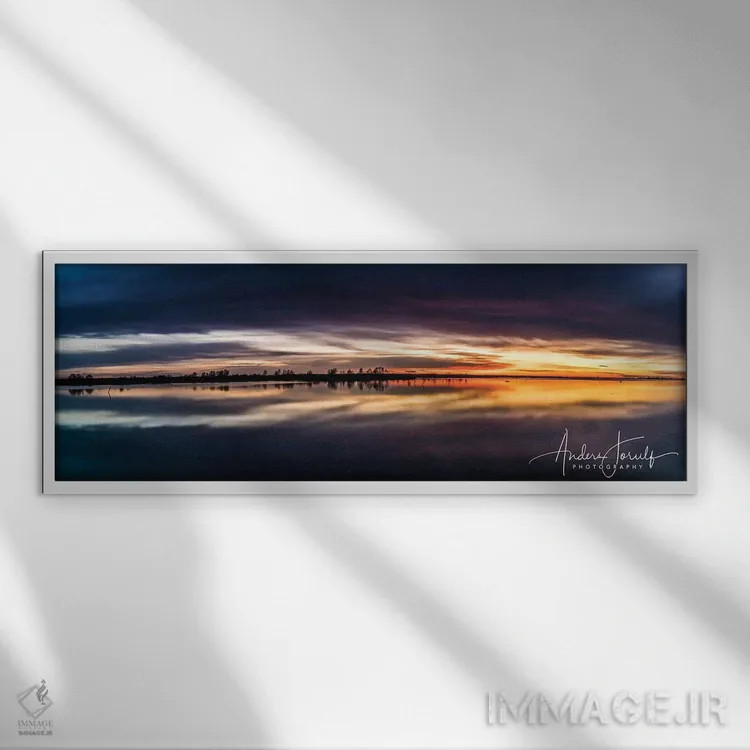 تابلو رویای غروب اثر اندرز یورولف - نمای قابدار سفید