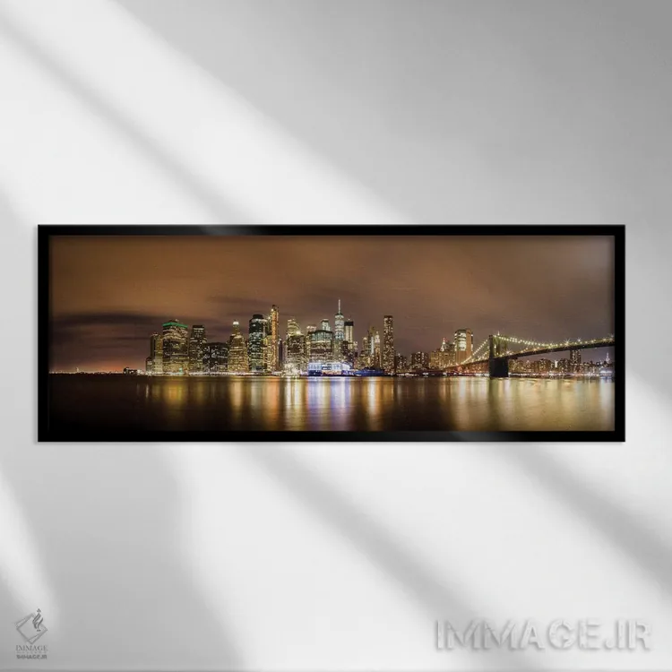 تابلو خط افق منهتن اثر اندرز یورولف - نمای قابدار مشکی