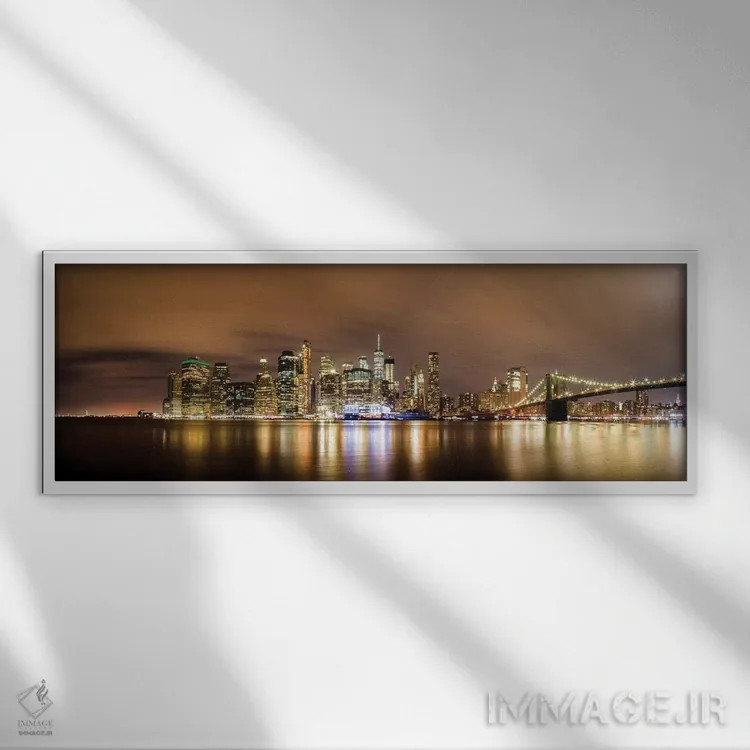 تابلو خط افق منهتن اثر اندرز یورولف - نمای قابدار سفید