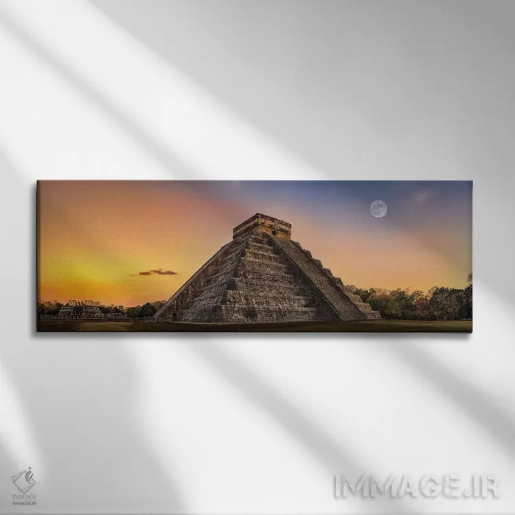 تابلو گرگومیش تمدن مایا اثر عکاسی جاناتان راس - نمای روبهرو روی دیوار