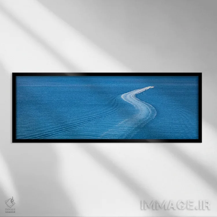 تابلو موجآفرینی اثر عکاسی جاناتان راس - نمای قابدار مشکی