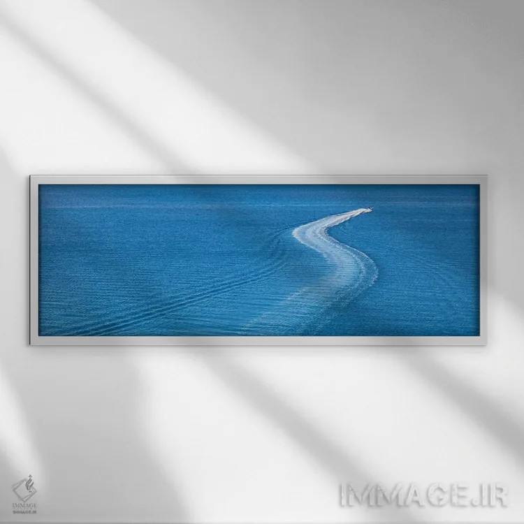 تابلو موجآفرینی اثر عکاسی جاناتان راس - نمای قابدار سفید