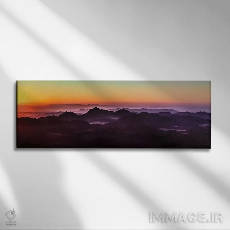 تابلو سینای مهآلود (کوه سینا) اثر عکاسی جاناتان راس - نمای روبهرو روی دیوار