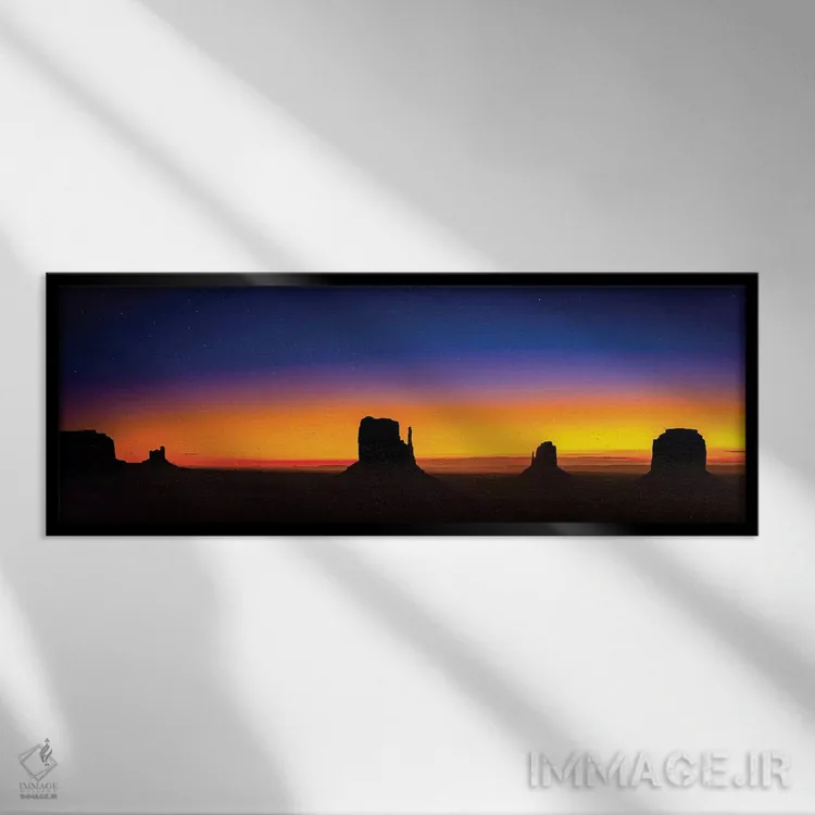 تابلو درخشندگی دره یادبود اثر عکاسی جاناتان راس - نمای قابدار مشکی