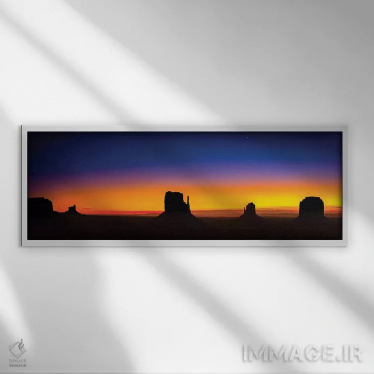 تابلو درخشندگی دره یادبود اثر عکاسی جاناتان راس - نمای قابدار سفید