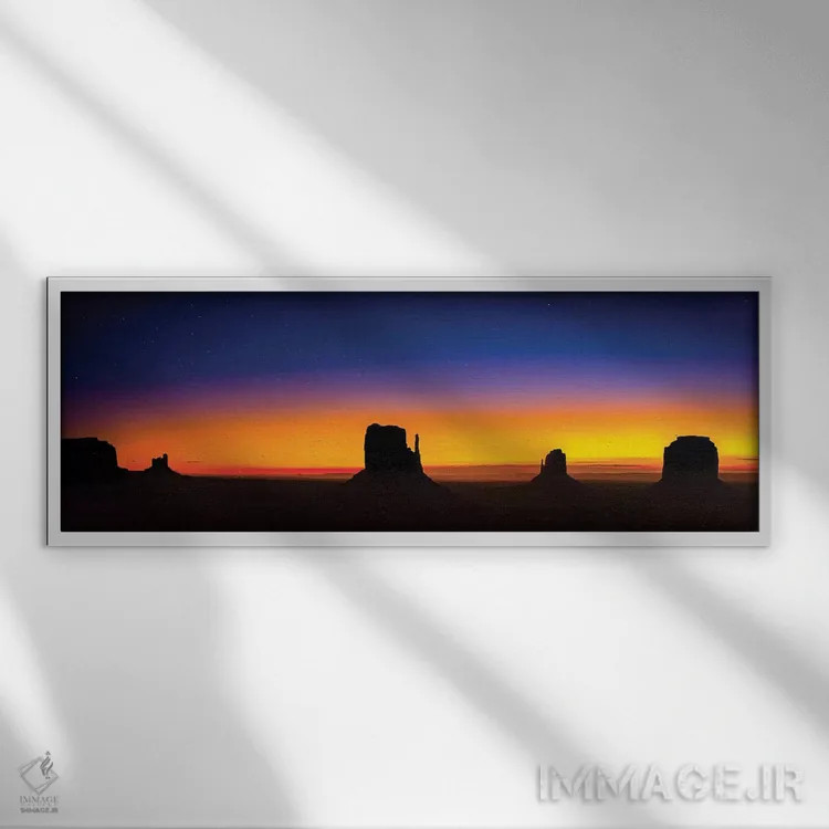 تابلو درخشندگی دره یادبود اثر عکاسی جاناتان راس - نمای قابدار سفید