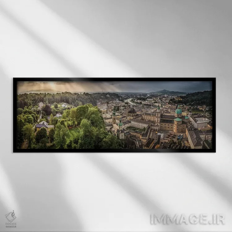تابلو چشمانداز سالزبورگ اثر عکاسی جاناتان راس - نمای قابدار مشکی