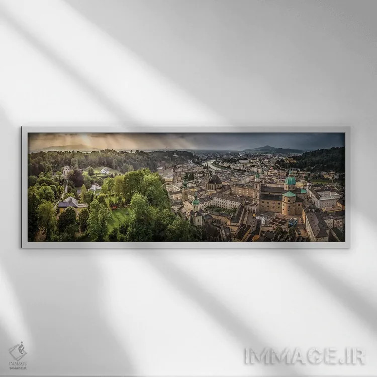 تابلو چشمانداز سالزبورگ اثر عکاسی جاناتان راس - نمای قابدار سفید
