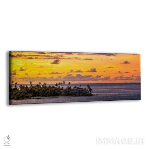 تابلو غروب آفتاب در اقیانوس آرام جنوبی اثر عکاسی جاناتان راس - نمای پرسپکتیو محصول