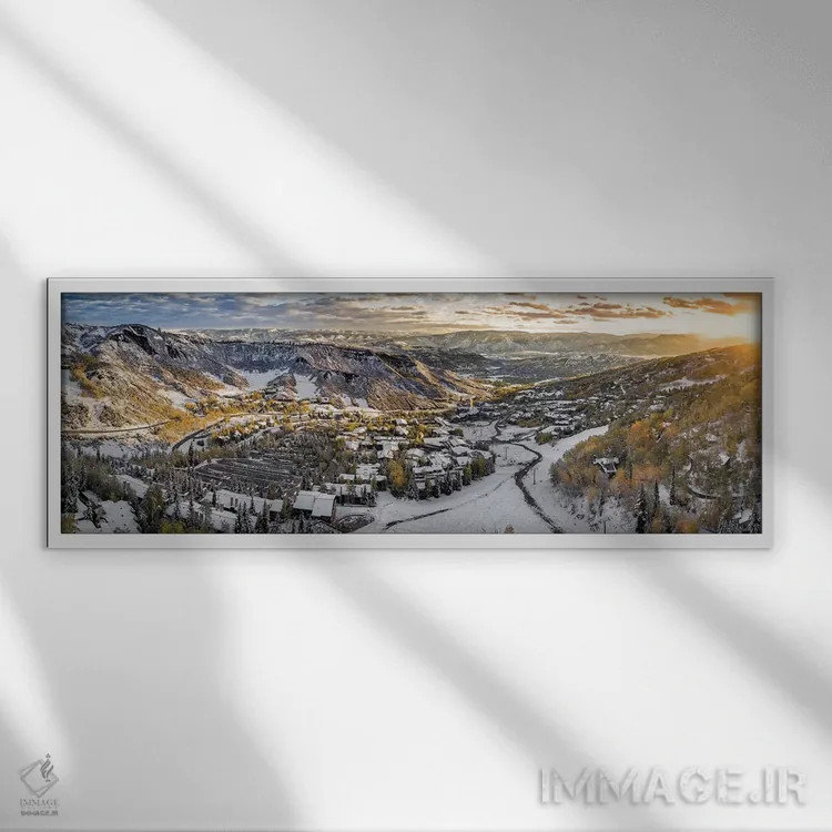 تابلو نگاهی برفی اثر عکاسی جاناتان راس - نمای قابدار سفید