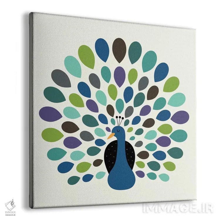 تابلو زمان طاووس اثر اندی وستفِیس - نمای پرسپکتیو محصول