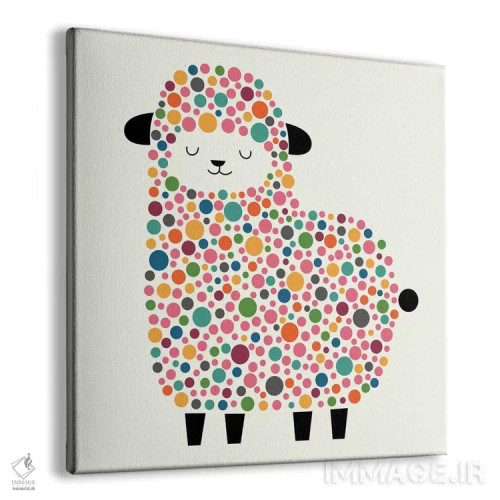 تابلو گوسفند حبابی اثر اندی وستفِیس - نمای پرسپکتیو محصول