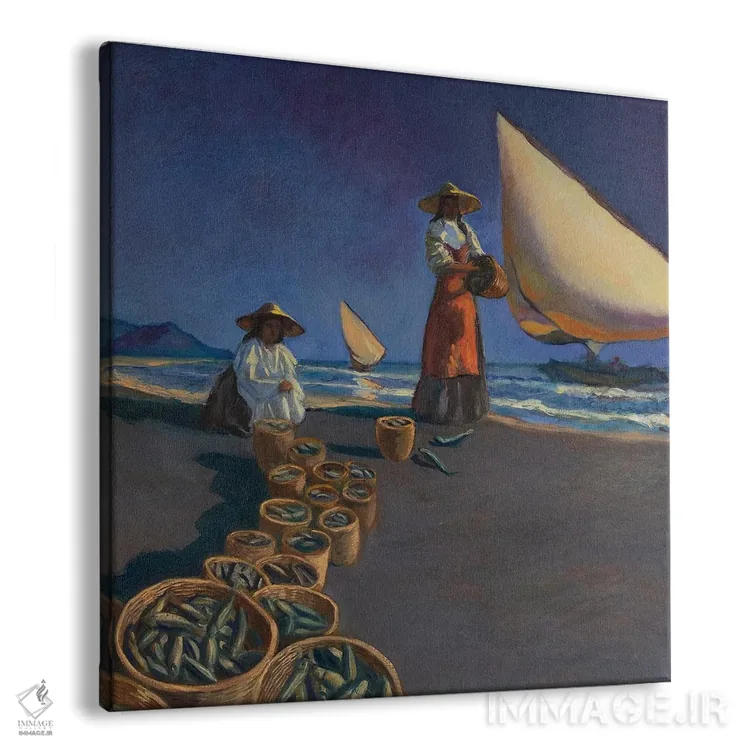 تابلو شکارچیان موج اثر الکساندر واشاکمدزه - نمای پرسپکتیو محصول