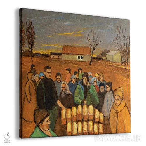 تابلو بازی گرسنگی (ارجاع به رمان/فیلم) اثر الکساندر واشاکمدزه - نمای پرسپکتیو محصول