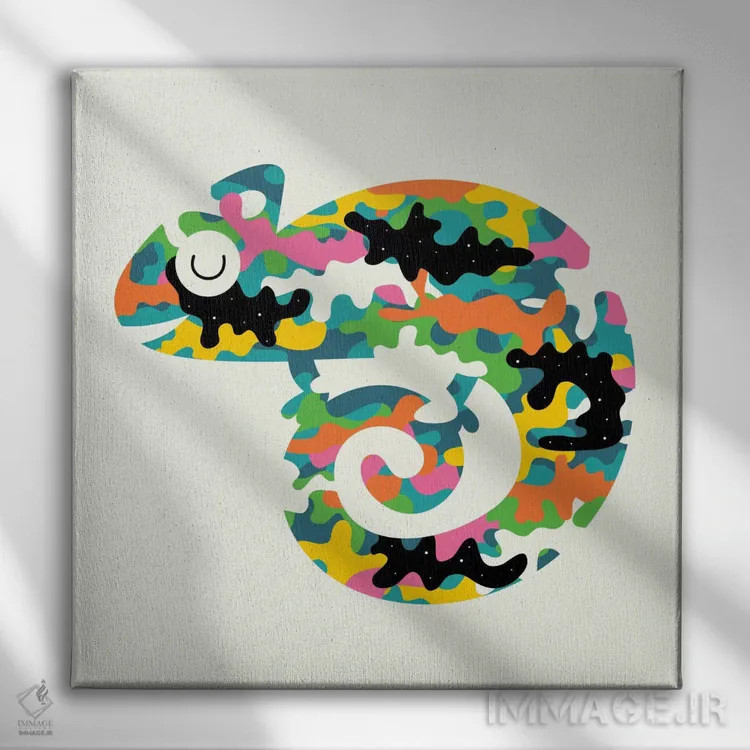 تابلو زنده اثر اندی وستفِیس - نمای روبهرو روی دیوار