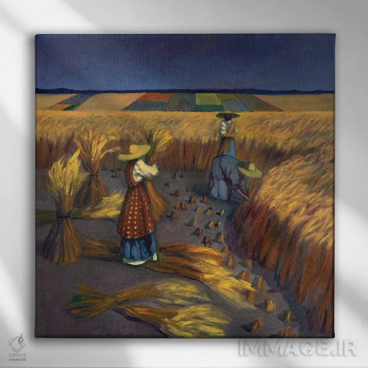 تابلو هممزرعهایها اثر الکساندر واشاکمدزه - نمای روبهرو روی دیوار