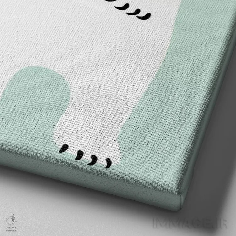 تابلو خاکستری اثر اندی وستفِیس - نمای نزدیک بافت بوم