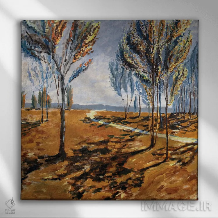 تابلو درختان در حال نیایش اثر الکساندر واشاکمدزه - نمای روبهرو روی دیوار