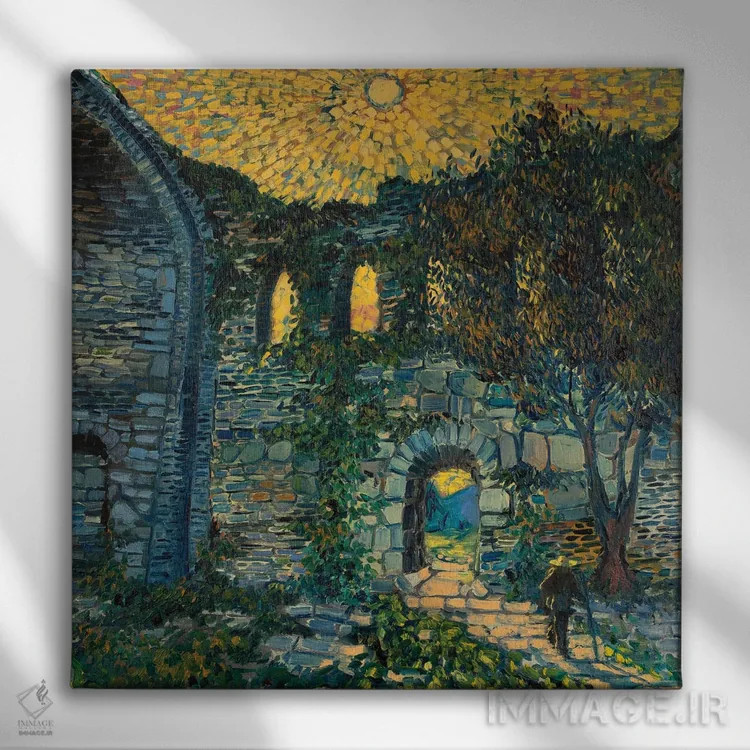 تابلو سفر در برزخ اثر الکساندر واشاکمدزه - نمای روبهرو روی دیوار