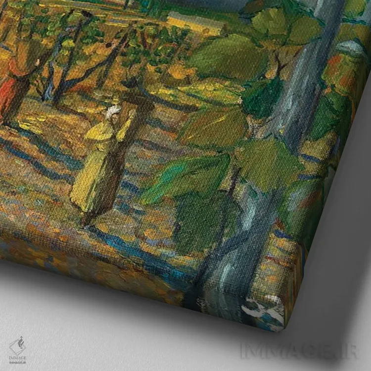تابلو سرآغاز اثر الکساندر واشاکمدزه - نمای نزدیک بافت بوم