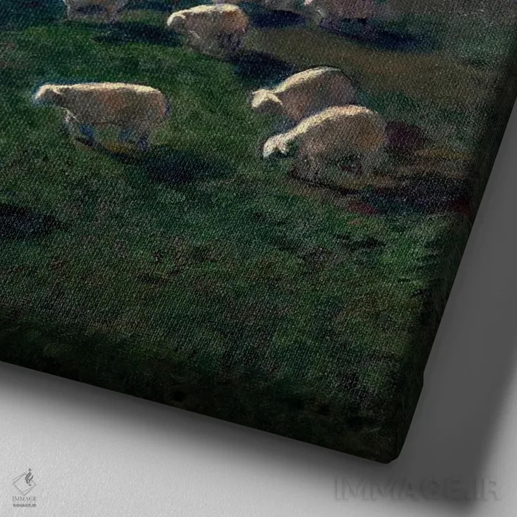 تابلو دقایقی پیش از داوری اثر الکساندر واشاکمدزه - نمای نزدیک بافت بوم