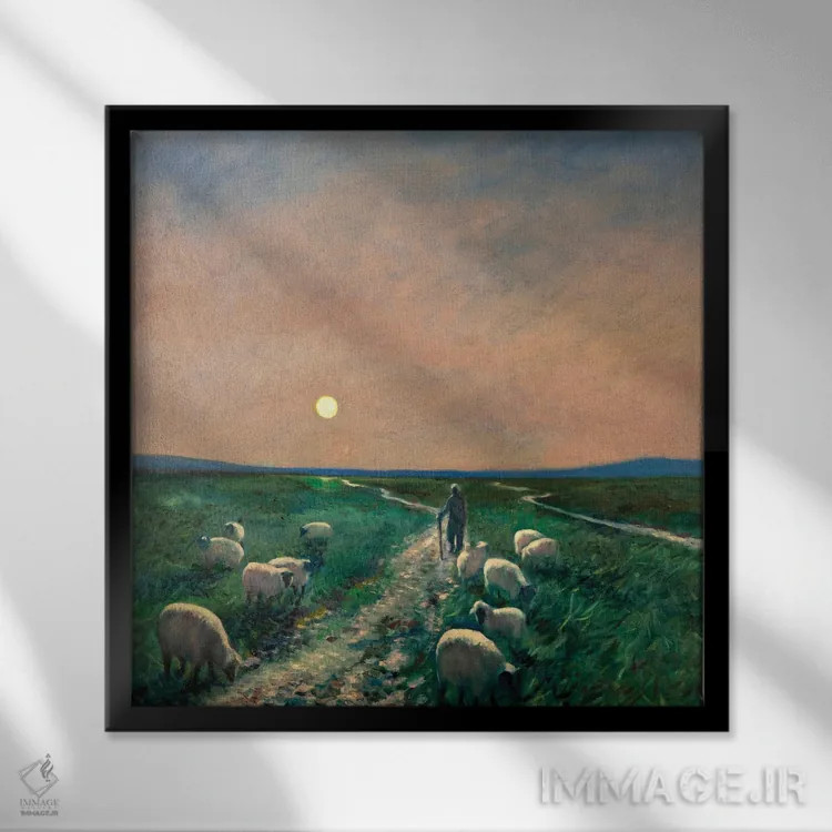 تابلو پیشگام اثر الکساندر واشاکمدزه - نمای قابدار مشکی