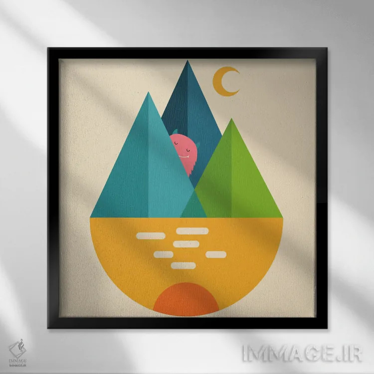 تابلو سلام اثر اندی وستفِیس - نمای قابدار مشکی