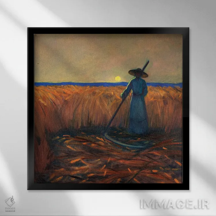 تابلو درودگری دیگر (تم مرگ) اثر الکساندر واشاکمدزه - نمای قابدار مشکی