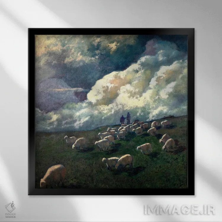 تابلو دقایقی پیش از داوری اثر الکساندر واشاکمدزه - نمای قابدار مشکی