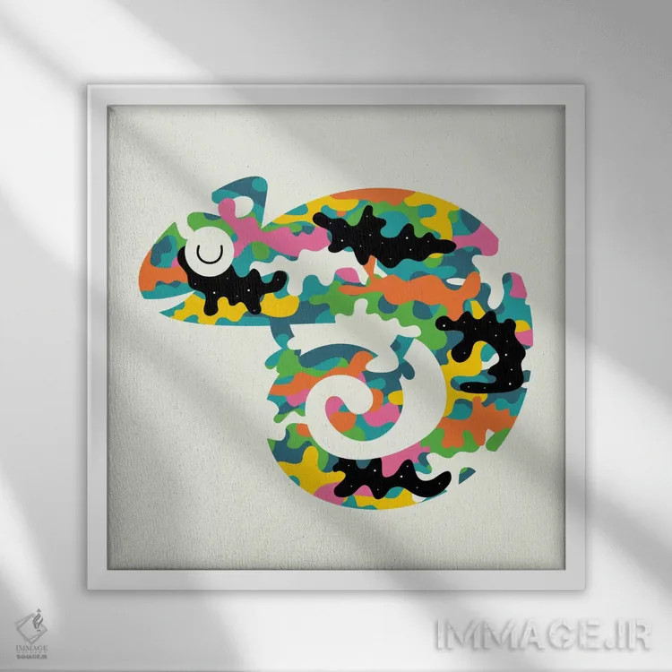 تابلو زنده اثر اندی وستفِیس - نمای قابدار سفید