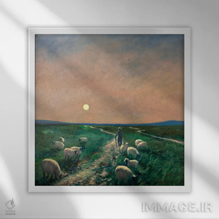 تابلو پیشگام اثر الکساندر واشاکمدزه - نمای قابدار سفید