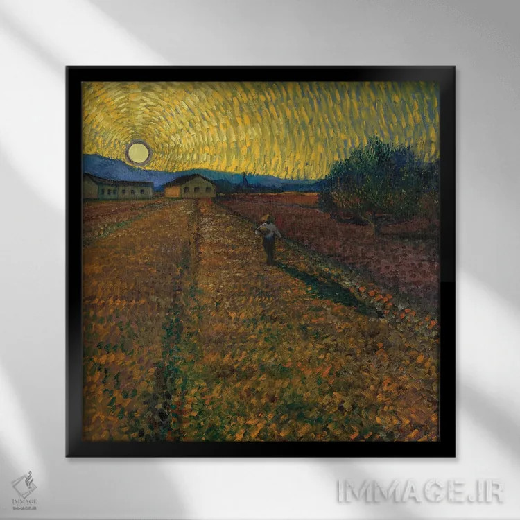 تابلو کش دادن زمان اثر الکساندر واشاکمدزه - نمای قابدار مشکی